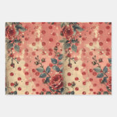 ヴィンテージかわいらしシャビーシックヴァレンティネス ラッピングペーパーシート (正面3)