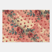 ヴィンテージかわいらしシャビーシックヴァレンティネス ラッピングペーパーシート (正面2)