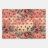 ヴィンテージかわいらしシャビーシックヴァレンティネス ラッピングペーパーシート (正面)