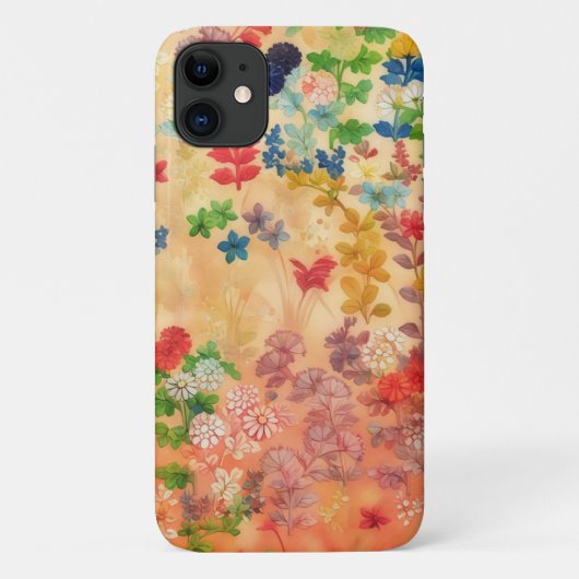 ヴィンテージかわいらしスタイルフラワーガーデンアート Case-Mate iPhoneケース (裏面)