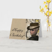 ヴィンテージかわいらしハッピーバースデーカード1 カード (黄色い花)