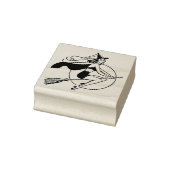 ヴィンテージかわいらしハロウィーン魔女 ラバースタンプ (スタンプ)