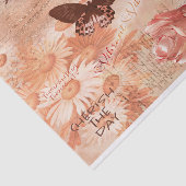 ヴィンテージかわいらしバラピンクバタフライデクページ 薄葉紙 (詳細)