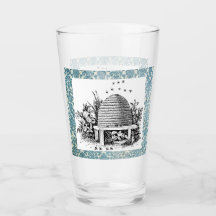 ヴィンテージかわいらしビーハイブとダマスク