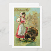 ヴィンテージかわいらしファームガール シーズンカード (正面/裏面)