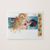 ヴィンテージかわいらしファームガール ジグソーパズル (横)