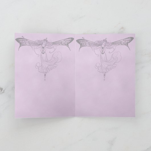 ヴィンテージかわいらしフェアリーデカール カード (内部)