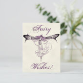 ヴィンテージかわいらしフェアリーデカール ポストカード (スタンド正面)