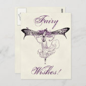 ヴィンテージかわいらしフェアリーデカール ポストカード (正面/裏面)