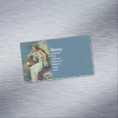 ヴィンテージかわいらしフェアリー妖精ハープキャンドル海 マグネット名刺 (インサイチュ)