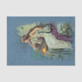 ヴィンテージかわいらしフェアリー妖精ハープキャンドル海 薄葉紙 (正面)