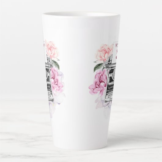 ヴィンテージかわいらしフローラママデーマグ カフェラテマグ (正面)