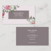 ヴィンテージかわいらしフローラ名刺 名刺 (正面/裏面)