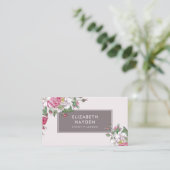 ヴィンテージかわいらしフローラ名刺 名刺 (スタンド正面)