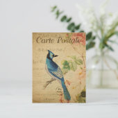 ヴィンテージかわいらしブルージェイ ポストカード (スタンド正面)