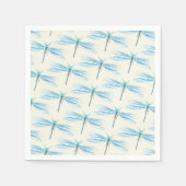 ヴィンテージかわいらしブルーダンセルフライ スタンダードカクテルナプキン (正面)