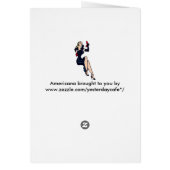 ヴィンテージかわいらしブロンドレトログラモールガールピンナップ (裏面)