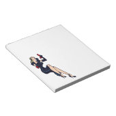 ヴィンテージかわいらしブロンドレトログラモールガールピンナップ ノートパッド (アングル)