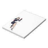 ヴィンテージかわいらしブロンドレトログラモールガールピンナップ ノートパッド (回転)