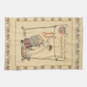 ヴィンテージかわいらしレディタオル キッチンタオル (横)