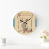 ヴィンテージかわいらしレディ ラージ壁時計 (ホーム)