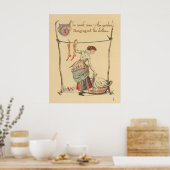 ヴィンテージかわいらし婦人 ポスター (キッチン)