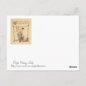 ヴィンテージかわいらし婦人 ポストカード (裏面)