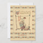 ヴィンテージかわいらし婦人 招待状 (正面)