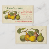 ヴィンテージかわいらし梨ファーマーズマーケット、八百屋 名刺 (正面/裏面)
