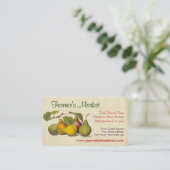 ヴィンテージかわいらし梨ファーマーズマーケット、八百屋 名刺 (スタンド正面)