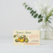 ヴィンテージかわいらし梨ファーマーズマーケット、八百屋 名刺 (スタンド正面)