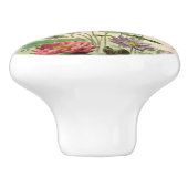 ヴィンテージかわいらし植物花 セラミックノブ (側面)