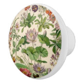 ヴィンテージかわいらし植物花 セラミックノブ (右)