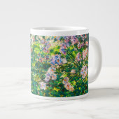 ヴィンテージかわいらし花ウィンドフラワーイラストレーション ジャンボコーヒーマグカップ (正面右)