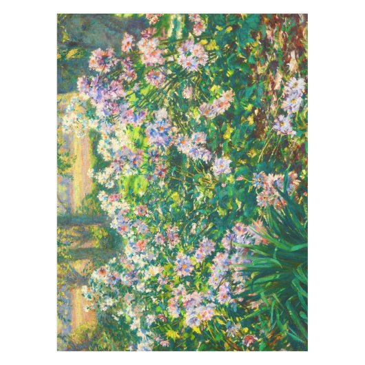 ヴィンテージかわいらし花ウィンドフラワーイラストレーション テーブルクロス (正面)