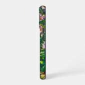 ヴィンテージかわいらし花ウィンドフラワーイラストレーション iPhone 16ケース (左側面)