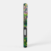 ヴィンテージかわいらし花ウィンドフラワーイラストレーション iPhone 16ケース (右側面)