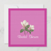 ヴィンテージかわいらし花ピンクブライダルシャワー 招待状 (裏面)