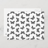 ヴィンテージかわいらし蝶 ポストカード (正面/裏面)