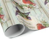 ヴィンテージかわいらし鳥イースターギフトラップ ラッピングペーパー (ロールコーナー)