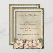 ヴィンテージかわいらし・フラワーズの卒業式 ポストカード (正面/裏面)