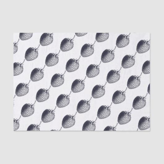 ヴィンテージかビクトリアンないちごの版木、銅版、版画 薄葉紙 (正面)