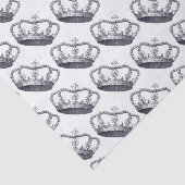 ヴィンテージかビクトリアンな王冠の版木、銅版、版画 薄葉紙 (詳細)