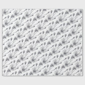 ヴィンテージかビクトリアンな花 ラッピングペーパー (フラット)