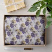 ヴィンテージかビクトリアンなPansyFlowers 薄葉紙 (ギフト)