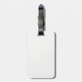 ヴィンテージかレトロのスキー女性Personalised Luggage Tag ラゲッジタグ (裏面縦)