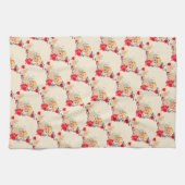 ヴィンテージかレトロのバレンタインの天使 キッチンタオル (横)