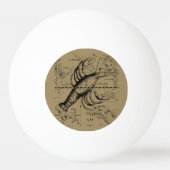 ヴィンテージがんコンステレーションマップHevelius 1690 卓球ボール (裏面)