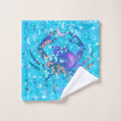 ヴィンテージがん〔占星術の〕十二宮図バスタオルセット バスタオルセット (ウォッシュタオル)