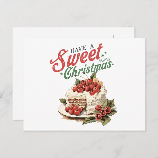 ヴィンテージがクリスマスを迎える シーズンポストカード (正面/裏面)